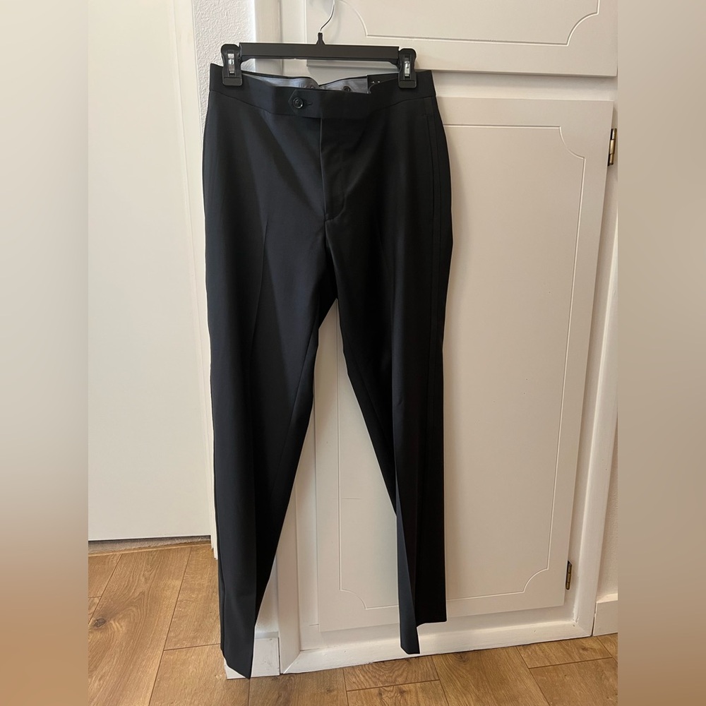 Bar III Classic Black Men's Dress Pants - Black tuxedo pants Slim Fit.